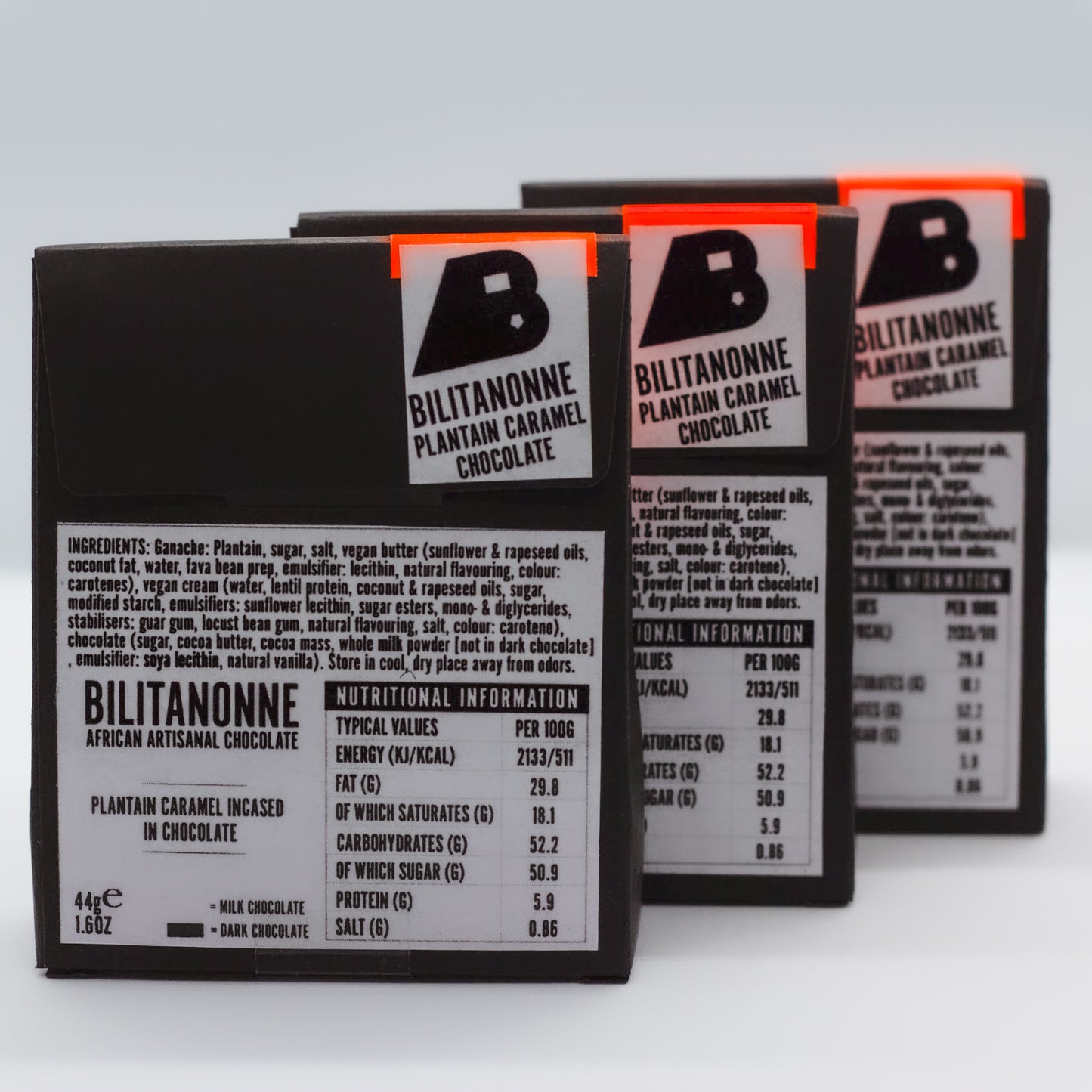 Milk Chocolate Plantain Caramel Bonbons – 3 Box Set (12 Pieces)